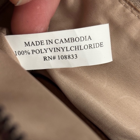 Rosetti Tan and White Rectangle Crossbody Satchel Bag - Picture 11 of 14